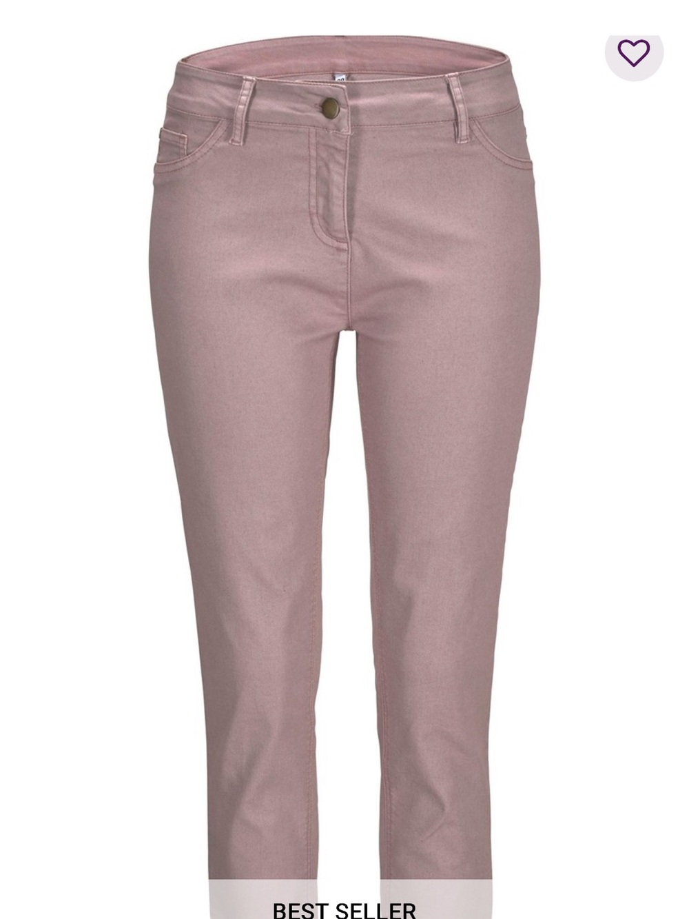Cropped Slim Jeans in Dusty Rose